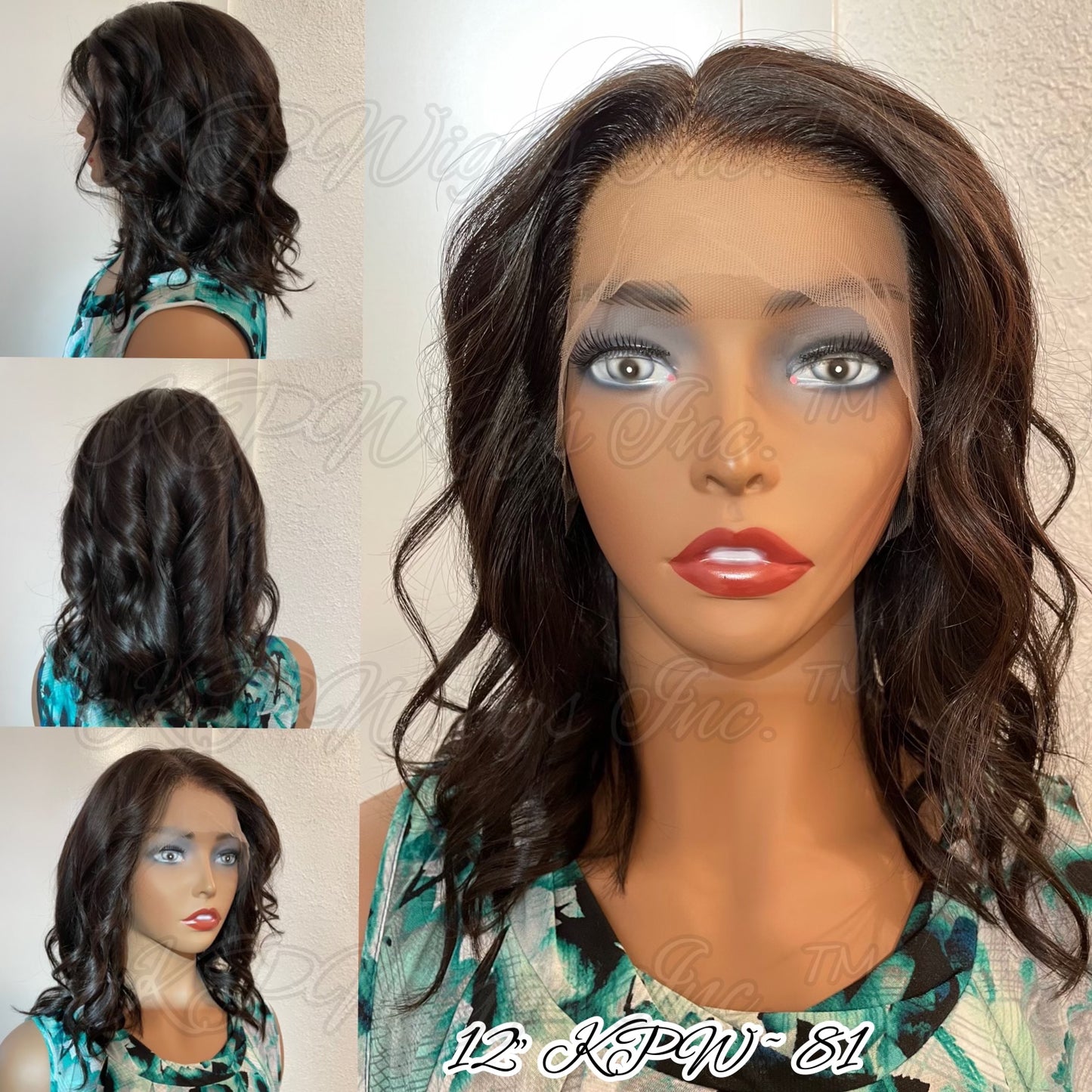 12" Lisa Wavy Bob HD Frontal