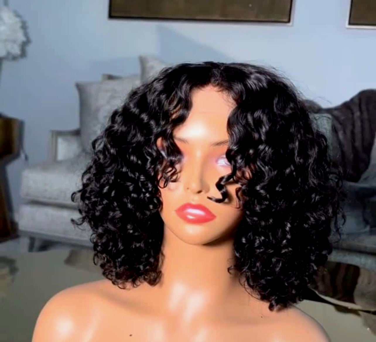 12" Italy Curly Closure Wig (Small Cap)