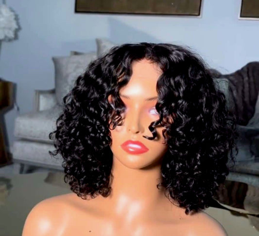 12" Italy Curly Closure Wig (Small Cap)